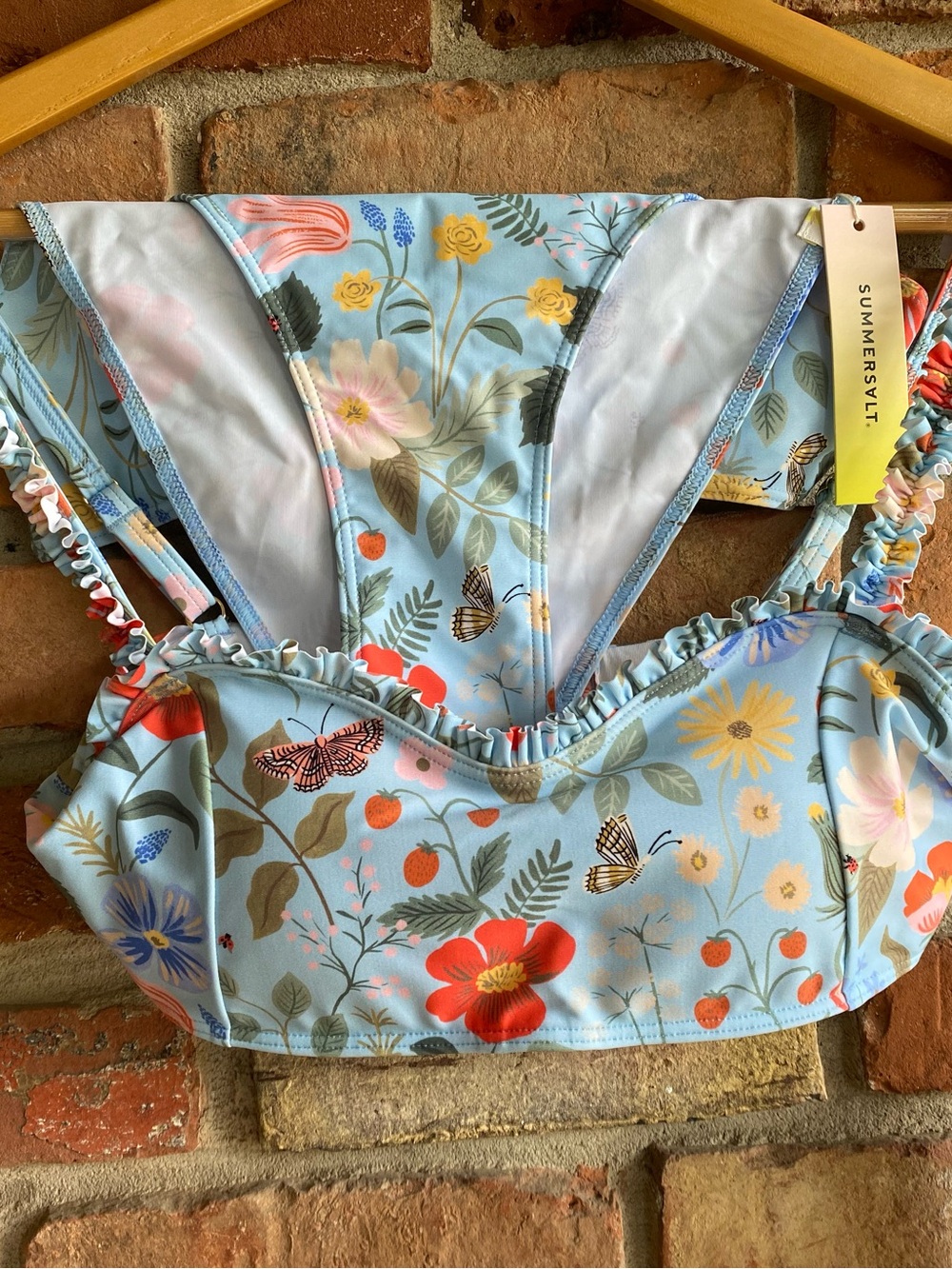 Summersalt x Rifle Paper Co. bikini, Strawberry Fields - Size 2 - BWT - Picture 3 of 9